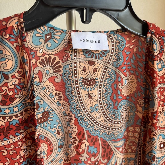 Adrienne Maxi Boho Paisley Open Kimono Coverup Cardigan - Picture 4 of 7